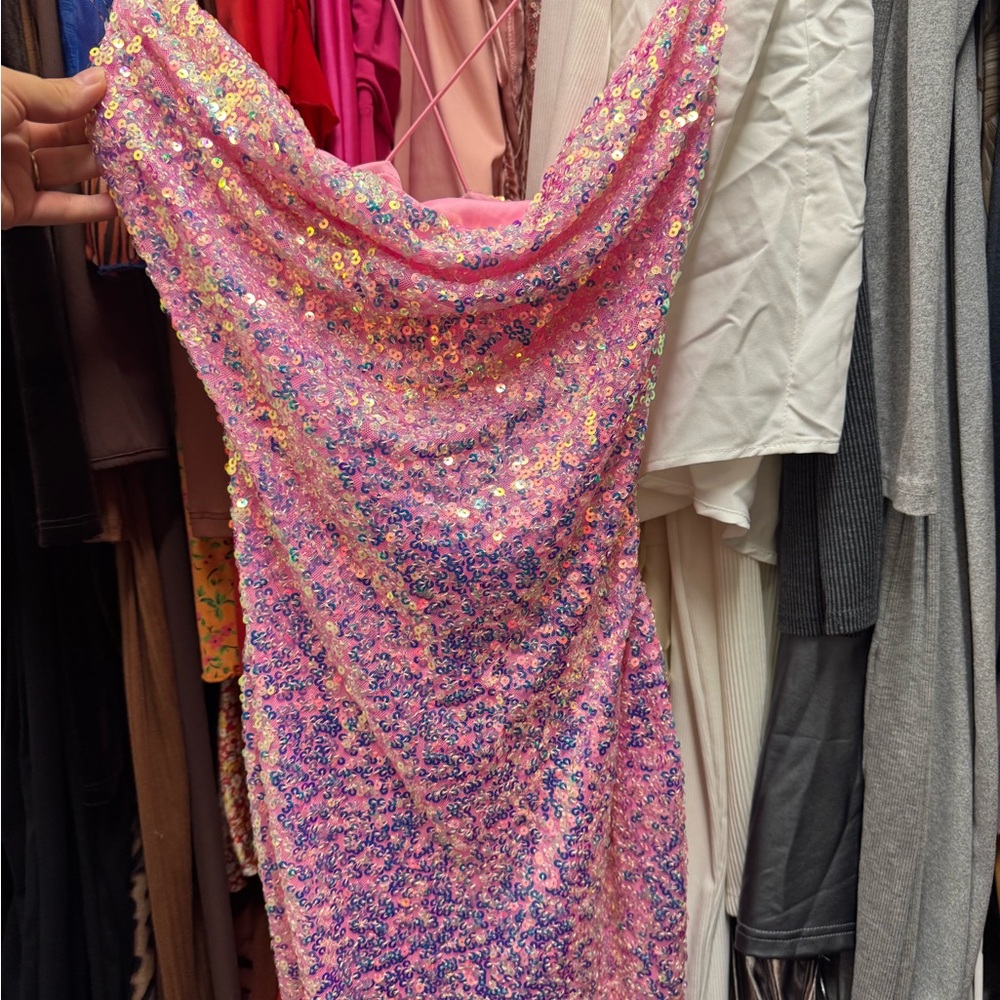 Pink Sequin Dress